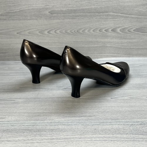 Stuart Weitzman Heel Penny Loafers UK Size 6 EU 39 Patent Leather Bronze - Picture 5 of 11