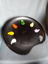 Ceramic Bowl Fruit Bowl Large Artist Palette Painters Palette 30cm 1950s 