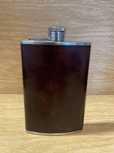 German Tin Lined Hip Flask Bosca  8oz BS3 - Afbeelding 1 van 4