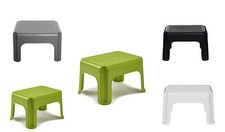 PLASTIC STEP UP STOOL MULTI PURPOSE LIGHTWEIGHT KITCHEN BATHROOM OFFICE LADDER