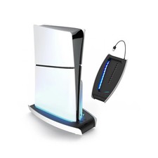 IINE Slim Stand Base LED Light Vertical Holder Stand Accessory for PS5 Slim