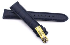18mm Original Chronoswiss Alligator Watch Strap Uhrenarmband Band blau Marine
