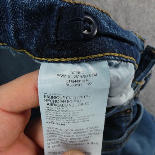 Levi's 511 Jeans Youth Boys 10 Reg 25x26 Slim Stretch Straight Med Wash Fade - Picture 10 of 14