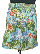 OP Men's Swim Trunks Size Medium 32" to 34" Multicolor Tropical Floral Lined