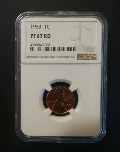 1963 NGC PF67 RD Red Proof Lincoln Memorial Penny 1C    Great Eye Appeal