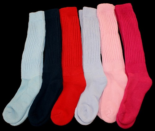 2 Pair Navy Socks Slouch Scrunch Hooters Uniform Warm Long Soft school ski gym - Picture 3 of 3