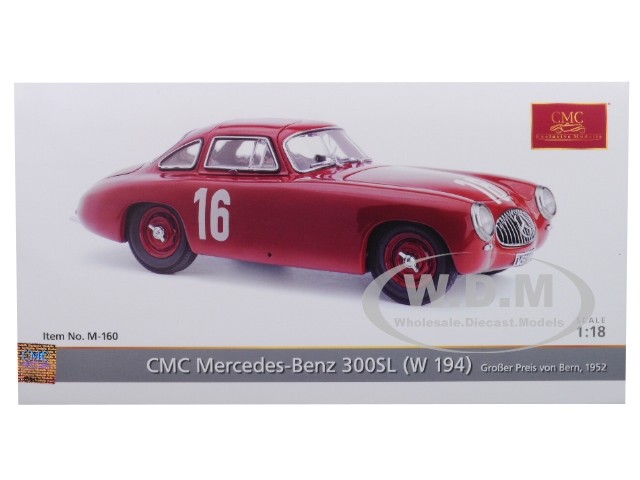 MERCEDES 300 SL #16 RED GREAT PRICE OF BERN 1952 LTD 1500PC