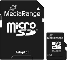 Mediarange Microsdhc Memory Card 32 GB Class 10 SD Card Adapter 45 MB/s Read