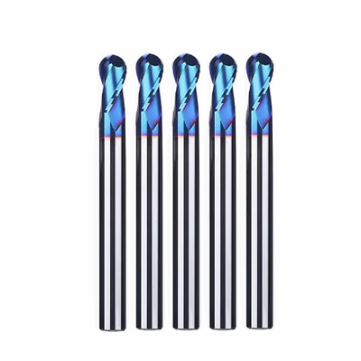 5pcs 5mm HRC65 Tungsten steel Ball nose 2 Flutes Carbide End Mills
