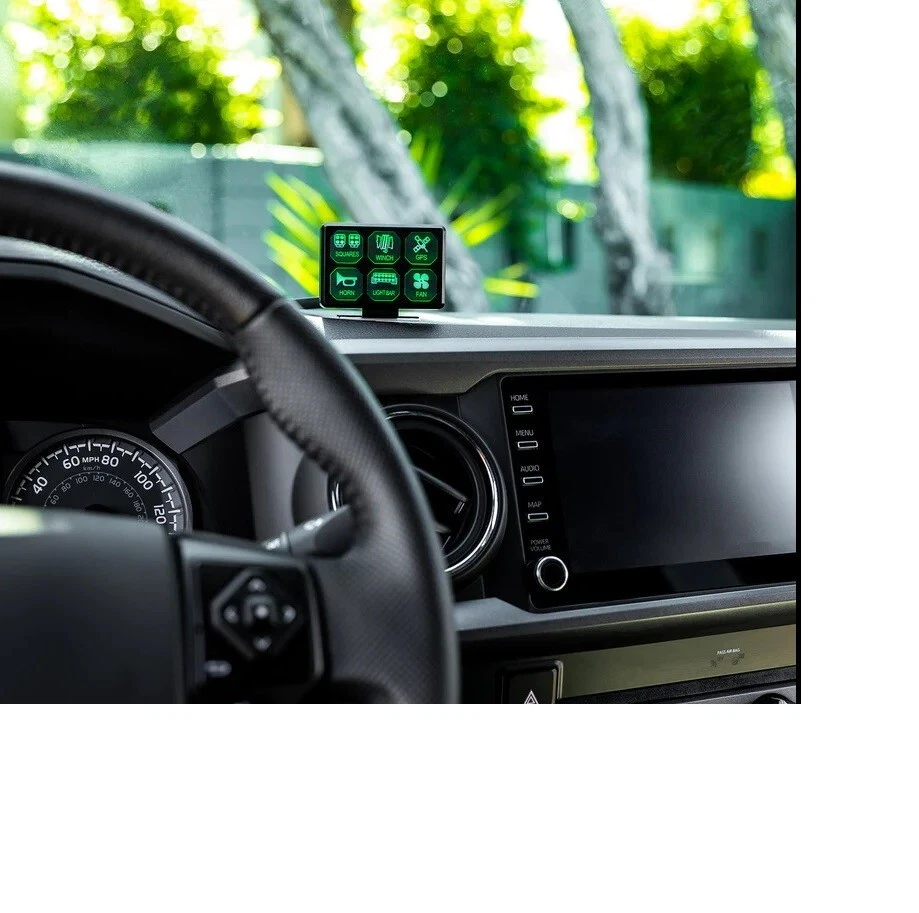 Panel de interruptor de 6 velocidades Sistema de relé de barra de luz LED para Jeep Wrangler JK TJ Foto 3 de 4