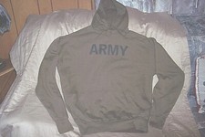 Mens Medium Hoodie Army Hoodie Army Sweatshirt Green Hooded Sweatshirt Jogging