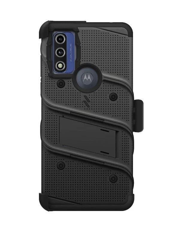 适用于摩托罗拉 Moto G Pure - ZIZO BOLT 捆绑出售物品 带钢化玻璃 - 黑色 — 第 4/4 张图片