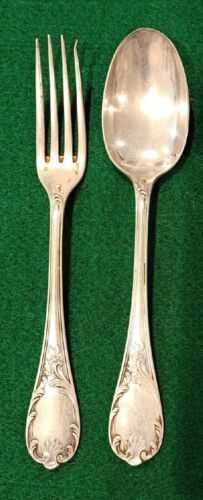 ANTIQUE Christofle Silver Fork And Spoon 19 Cm 1935 Onwards - Picture 1 of 10