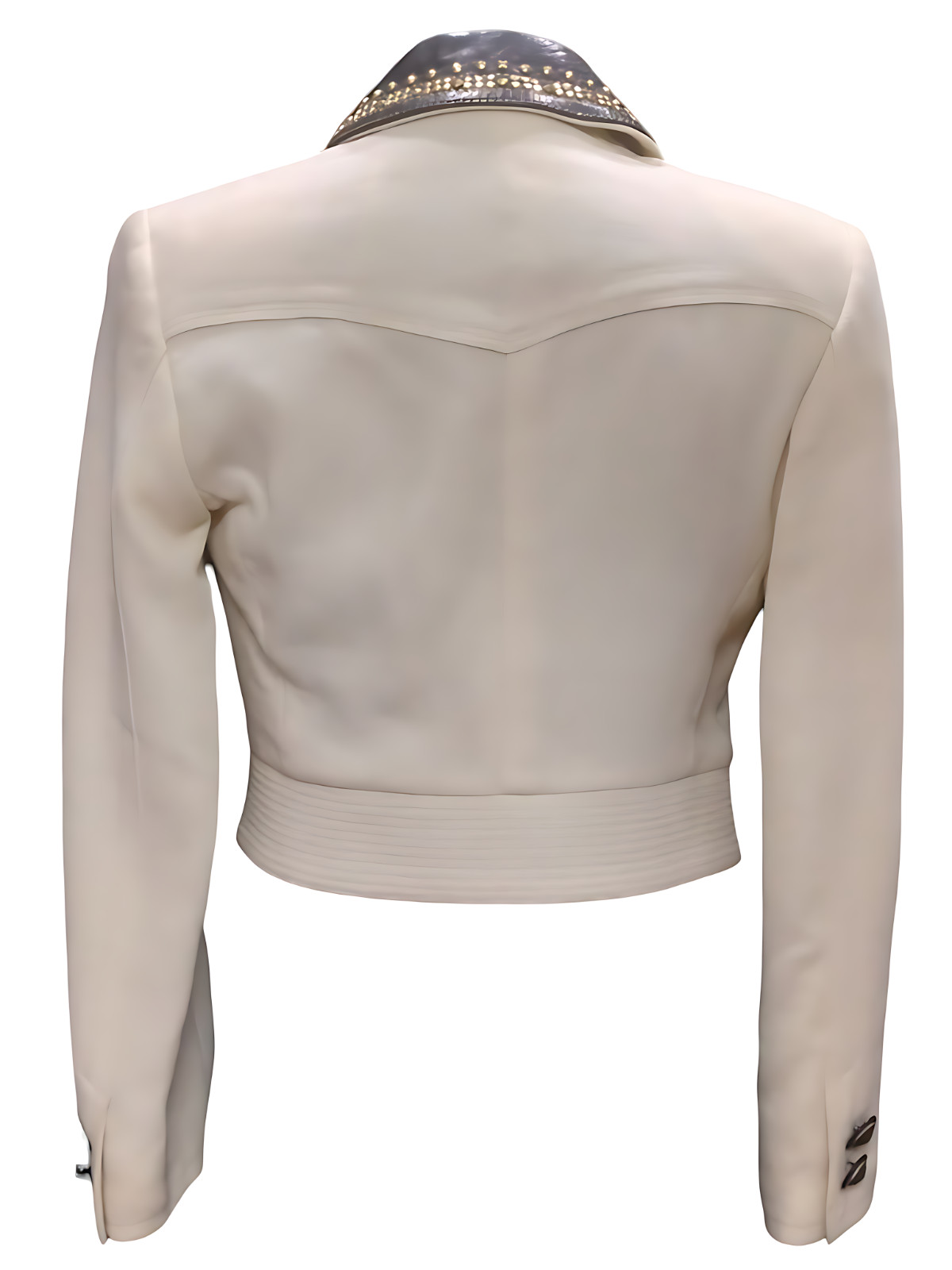 RARE Vintage 90s VERSACE Medusa Gold Beige Cropped Jacket Archival Size 38 Small image 7