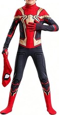 Spider Suit Kids Superhero Costume Fancy Dress Full Body Jumpsuit with Mask