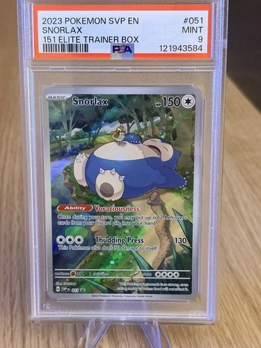 Snorlax SVP051 PSA 9 GEM MINT – Scarlet & Violet 151 Promo Pokémon TCG Card