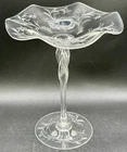 Carder-Steuben Shape 367 Comport Compote with Nouveau Floral Cutting