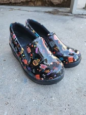 Easy Works by Easy Street Slip-Resistant Shoes Patent Clogs Black Size 6.5WW