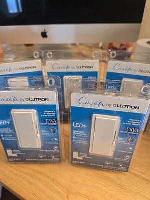 Lot Of 10 - Lutron Diva Smart Dimmers - White DVRF-6L-WH-R - New Sealed Mint
