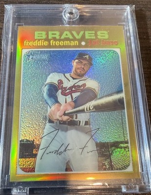 2020 Topps Heritage - Freddie Freeman #THC-263 Chrome Gold Refractor 1/5 RARE