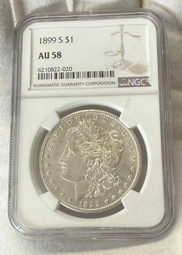 1899-S Morgan Silver Dollar NGC AU 58