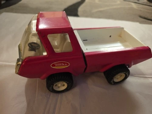 1970's Tonka Pickup Truck, Pressed Steel, Pink Vintage Rare Vehicle Toy