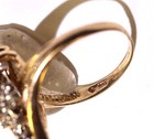 14k yellow gold Natural .93ct VS1 H diamond Cluster ring 6.9g estate vintage 10 — photo 7