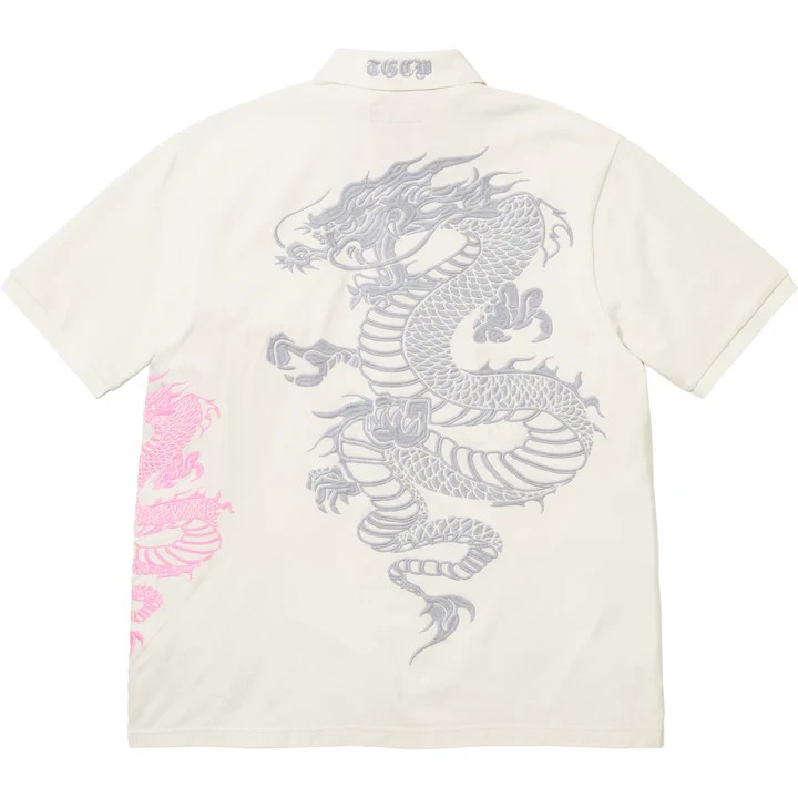 Supreme x The Great China Wall - Dragon Polo Shirt White SS26