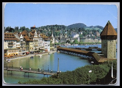 Ansichtskarte Luzern / Kapellbrücke / Wasserturm - Schweiz