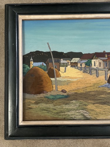 ORIGINAL Helmuth Naumer Pecos Street 1945 Pastel 17 1/2X16” Artwork NEW MEXICO - Picture 4 of 9