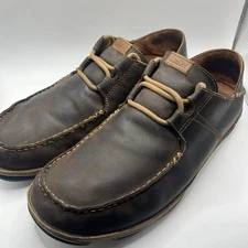 OluKai Ohana Lace Up Nubuck Men’s Size 11 Brown Leather Shoes 10171-6333