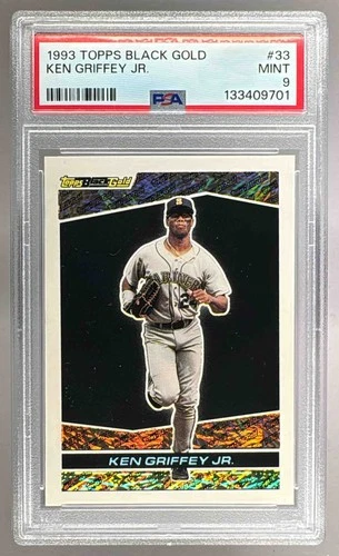 133409701 Ken Griffey Jr 1993 Topps #33 Black Gold PSA 9