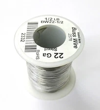 BW22-1/2, 22 Gauge Tinned Copper Bus Wire, 1/2 Pound Roll (257' Approx.) 22AWG