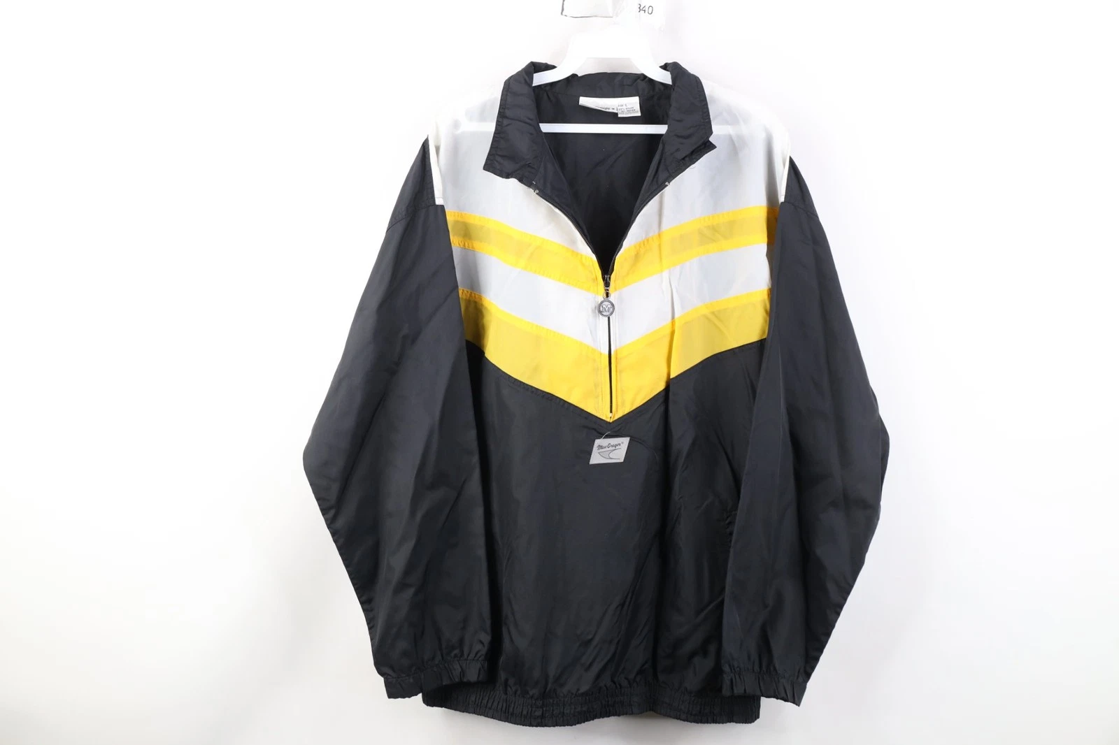Vtg 90s Streetwear Mens Medium Reflective Half Zip Pullover Windbreaker Jacket