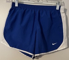 Nike Dri-Fit Tempo Running Shorts Youth Girls Size XL Blue White Athletic