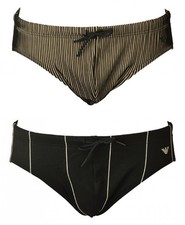 EMPORIO ARMANI swimwear briefs, elastic waist with external drawstring, beachwea