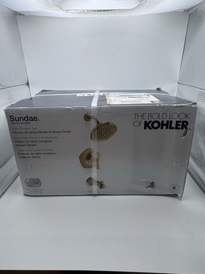 KOHLER Sundae Bath/Shower Set In Vibrant Brushed Moderne Brass R28798-4G-2MB