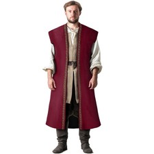 Men's Pirate Vest Medieval Costume Renaissance Role Playing WaistcoatZ3785RDS