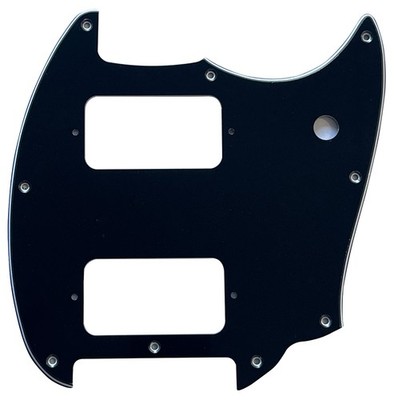 For Fit Fender Squier Bullet Mustang HH Style Guitar Pickguard 3 Ply Black