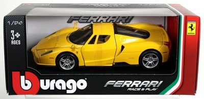 Burago Enzo Ferrari Race & Play Series - 18-26006 NRFB Yellow 1:24