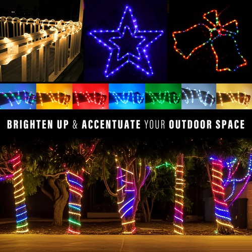 220V LED Rope Tube Lights Flexible Waterproof Garden Party Xmas In/Outdoor Decor - Bild 10 von 22