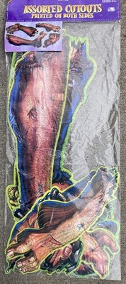 Amscan Ron Lewis LARGE Halloween Die Cut Gory Severed Limb LEG ARM FOOT HAND New