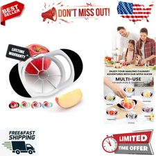 8-Blade Apple Slicer Stainless Steel Ultra-Sharp Apple Corer New