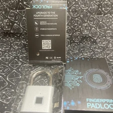 4 Keyless USB Charging Fingerprint Lock Smart Padlock Waterproof Door Lock