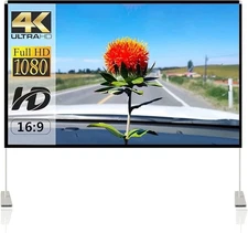 Projector Screen with Stand 120 inch Portable Projection Screen