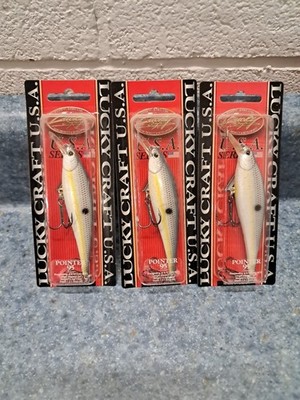 3 LUCKY CRAFT Pointer 95 OGs 1/2oz 95mm Luckycraft 4-5' Suspending Jerkbait Rare