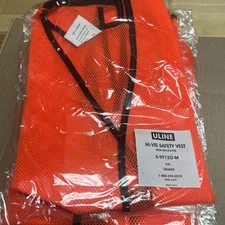 6 NEW Sealed HI-VIS Non-Reflective Orange Safety Vest S-99120-M Size: S/XL