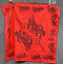 Vintage John Conlee Red Bandana 20" x 21" Handkerchief Light Fading