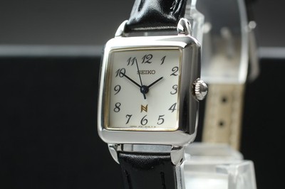 Vintage 1994 N MINT Seiko Noie 1F21-5020 PTP Square Quartz Womens Watch JAPAN