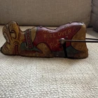 J. Chein & Co. Vintage Tin Litho Wind-Up Toy Dog “Roll Over” Trick